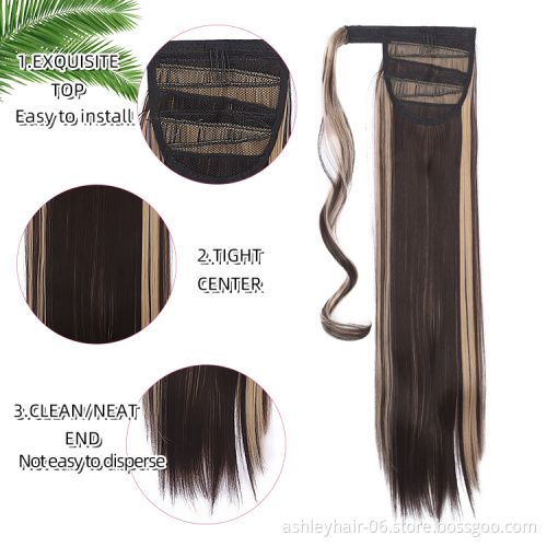 Julianna 26" wrap ponytail synthetic fiber pony tail afro brazilian yaki ponytails for black women synthetic hair ponytail